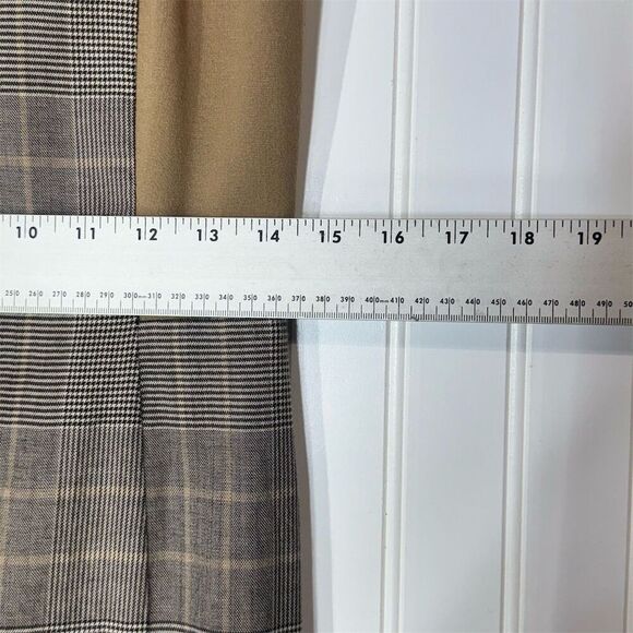 Akris Punto US 4 Sleeveless Wool Blend Sheath Dress Brown Plaid Career Academia - Picture 4 of 10